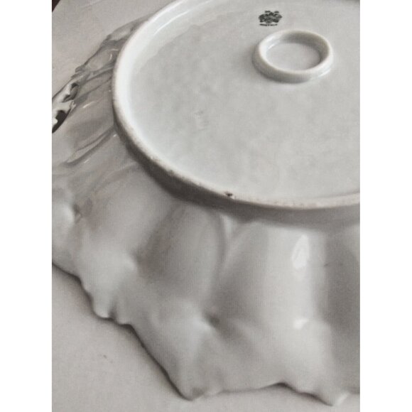 Antique MZ Austria Finger Hole Platter Collectible Hand Painted Platter 10 1/4" - Picture 13 of 16